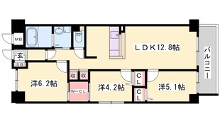 山陽姫路駅 徒歩25分 5階の物件間取画像